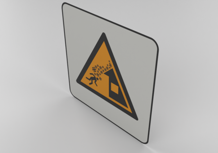Danger falling avalanche from roof – W040 - ACCA software