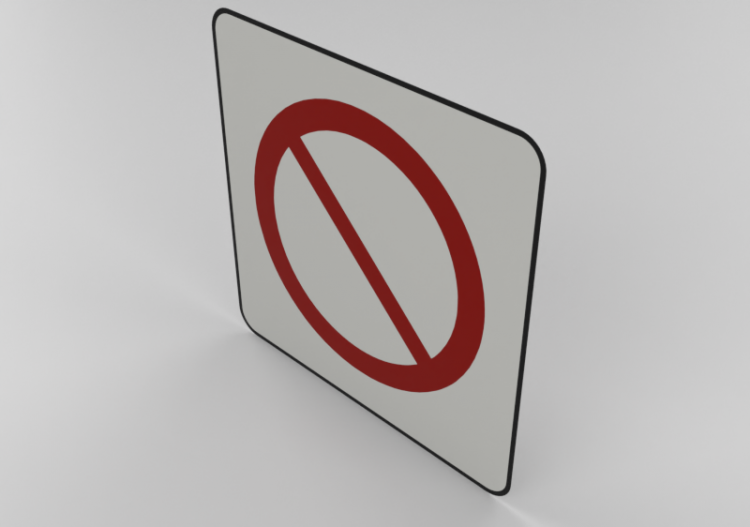 Allgemeines Verbotszeichen - P001 - ACCA software