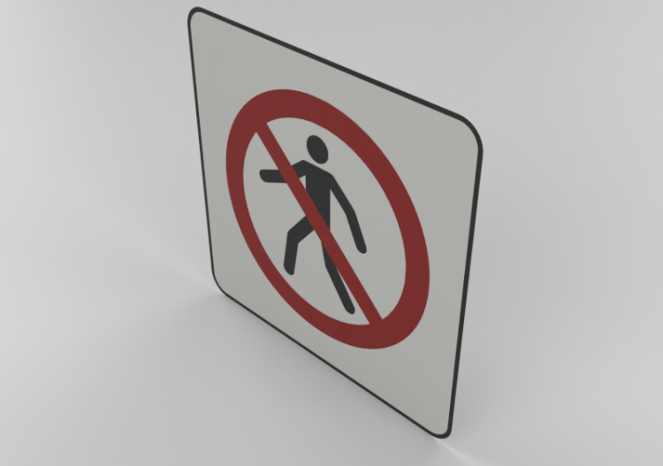 Prohibido a los peatones - P004 - ACCA software