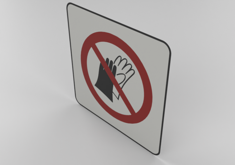 Benutzen von Handschuhen verboten - P028 - ACCA software