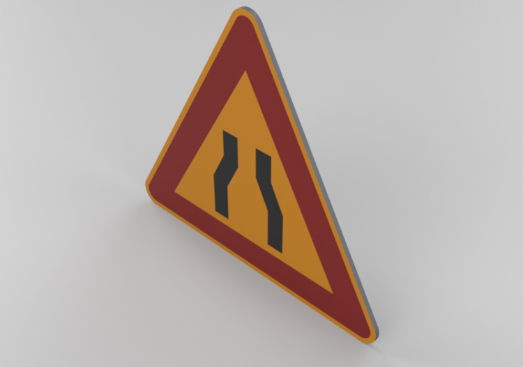 Symmetrical road narrowing - 384 - ACCA software