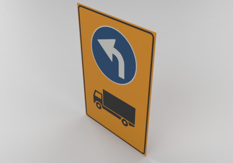 Pré-sinalização de desvio obrigatório para caminhões –...