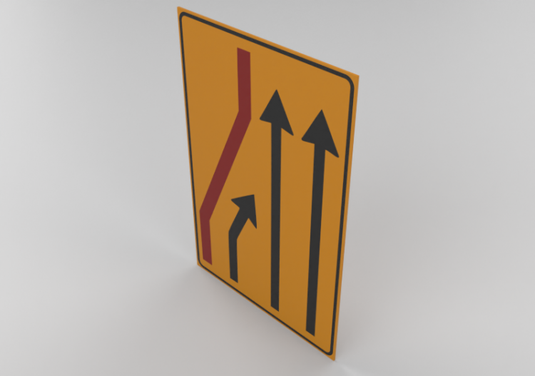 Signal für geschlossene Spur (linker Spurschluss) - 411/b -...