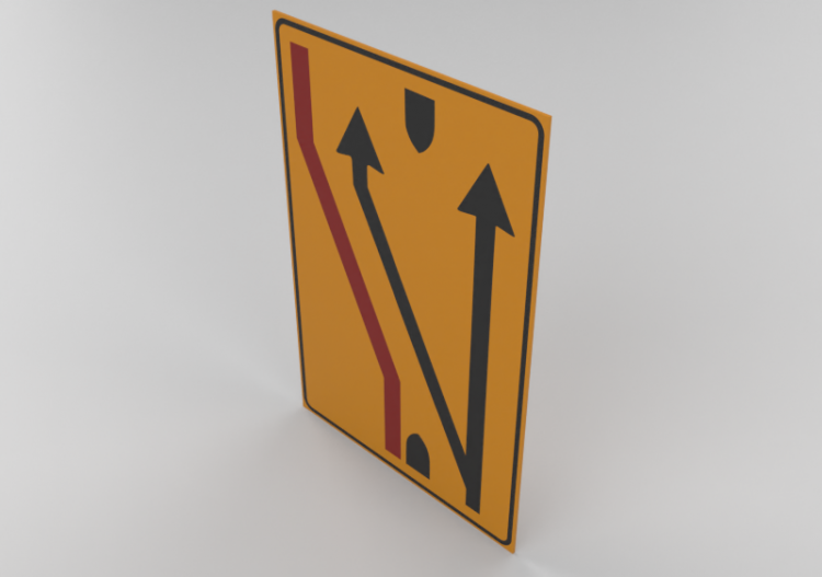 Closed carriageways roadsign – 411/c - ACCA software