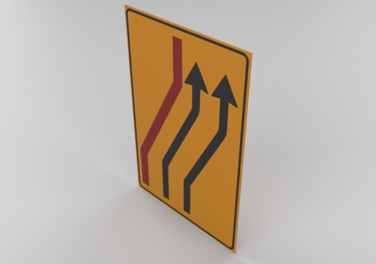 Closed carriageways roadsign – 411/d - ACCA software