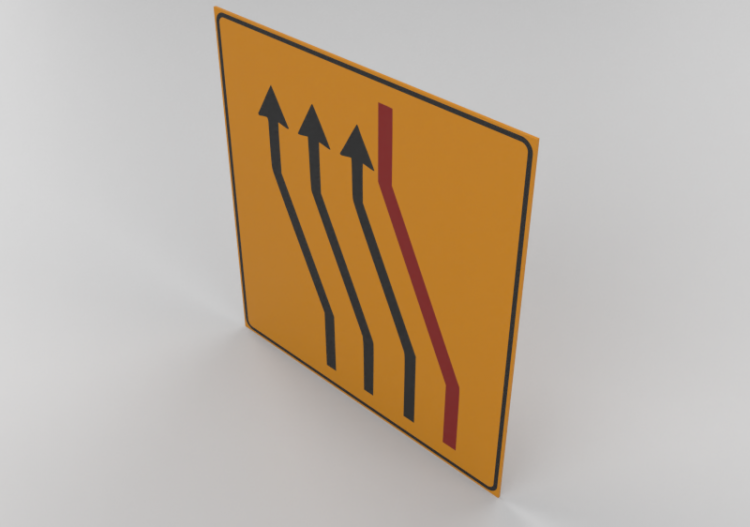 Señal de desvio de carril 412/f - ACCA software