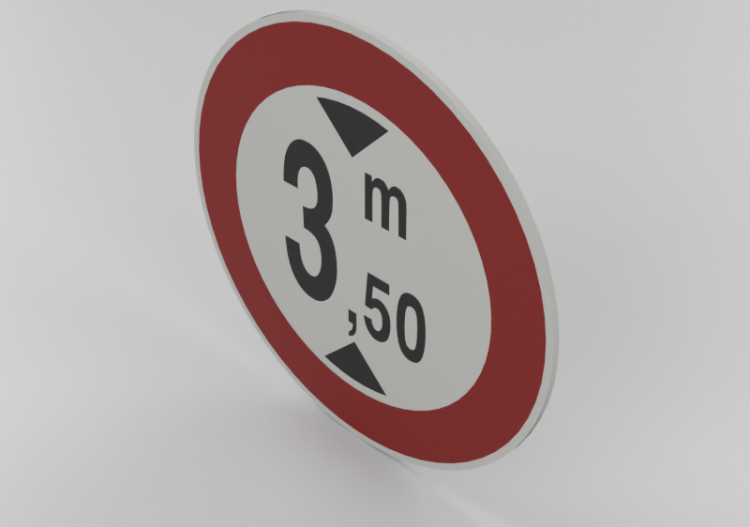 Transit prohibited for vehicles with a height of more than...