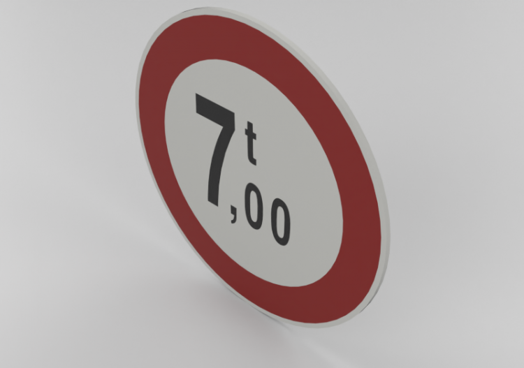 Accès interdit aux véhicules dont le poids autorisé en...