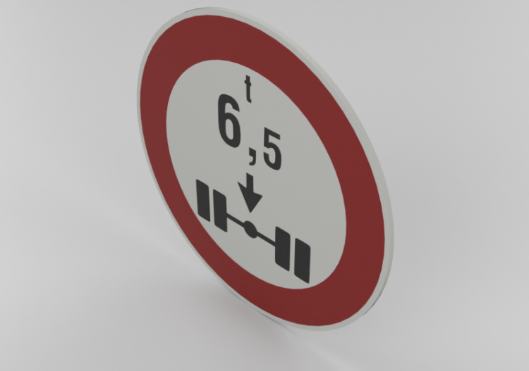 Accès interdit aux véhicules pesant sur un assieu plus de...
