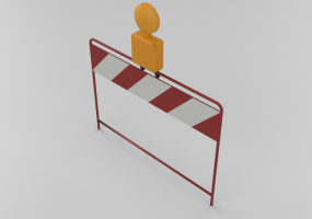 Fence barrier with flashing light