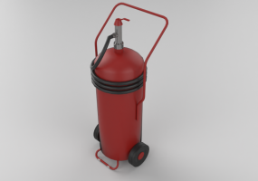 Feuerlöscher auf Rädern