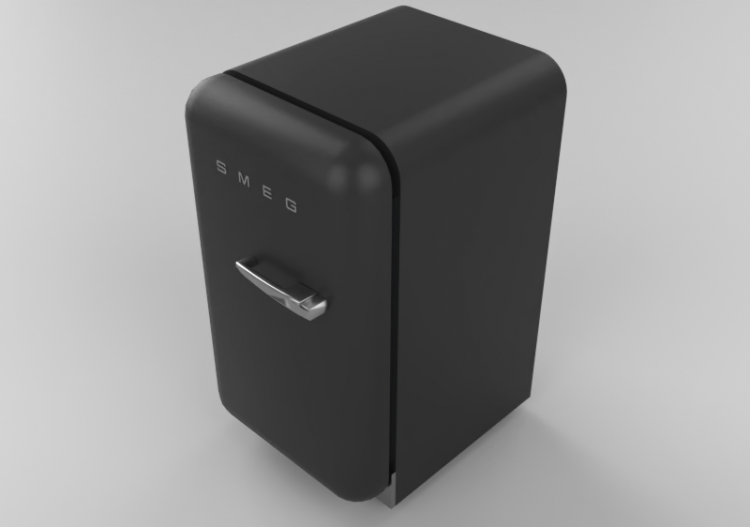 Electrodomésticos 3D - Minibar de los años '50 negro - Smeg...