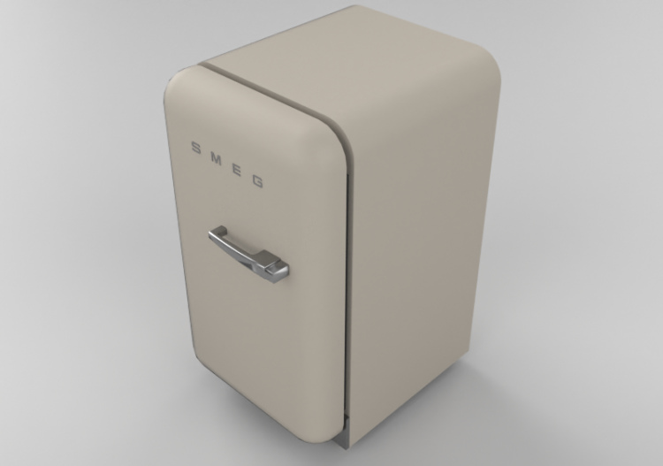 Electrodomésticos 3D - Minibar de los años '50 crema - Smeg...