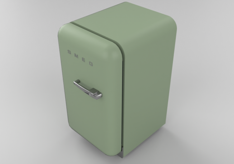 3D Electrical Appliances - 50s Minibar pastel green - Smeg...