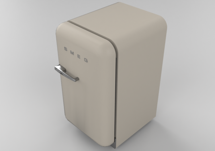 Electrodomésticos 3D - Minibar de los años '50 crema - Smeg...