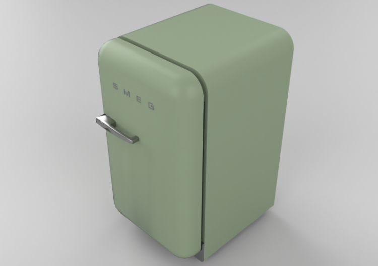 Elettrodomestici 3D - Minibar anni '50 verde pastello -...