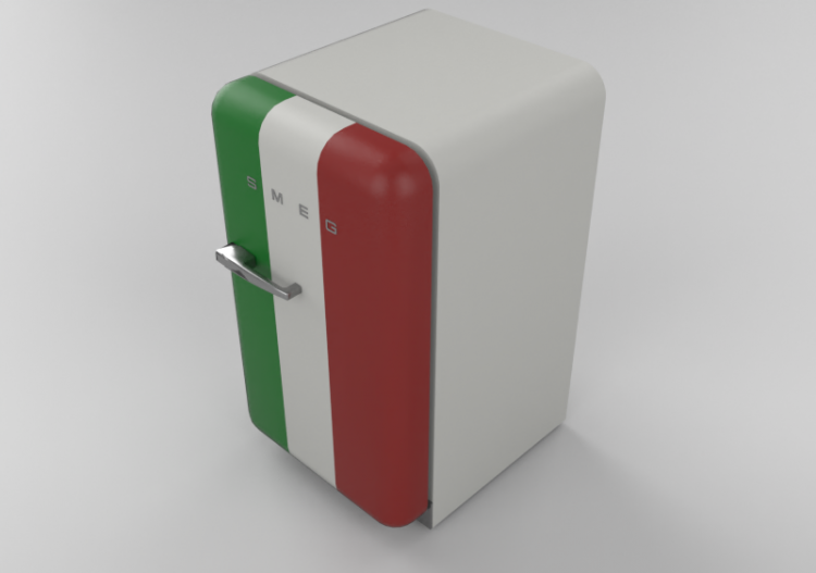 Elettrodomestici 3D - Frigorifero Happy Bar anni '50,...