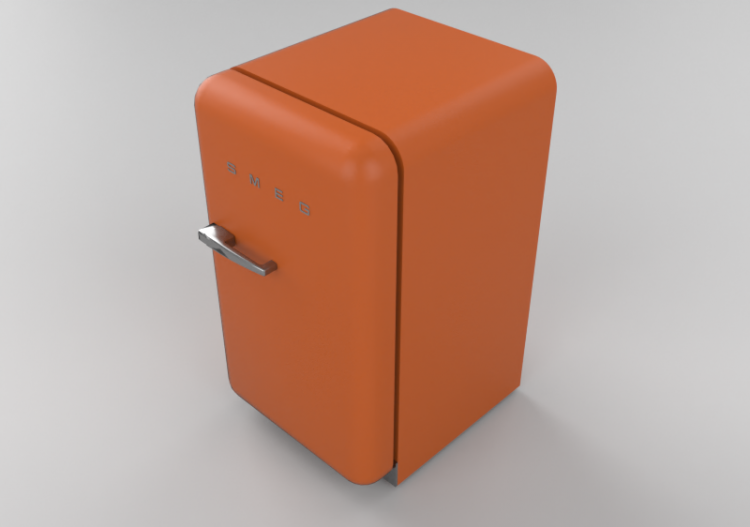 Electrodomésticos 3D - Refrigerador Happy Bar de los años...