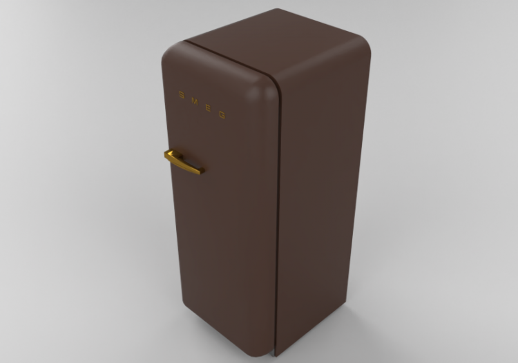 Eletrodomésticos 3D - Frigorífico uma porta anos '50,...