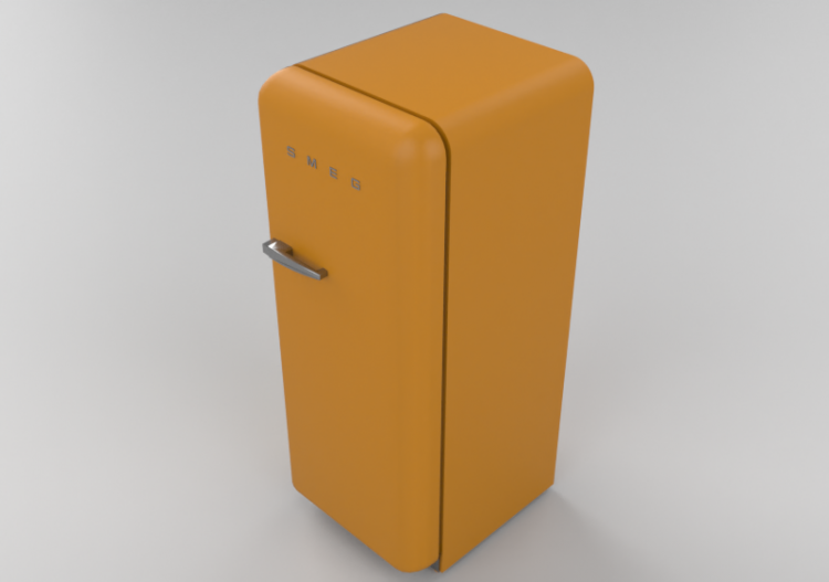 Eletrodomésticos 3D - Frigorífico uma porta anos '50,...