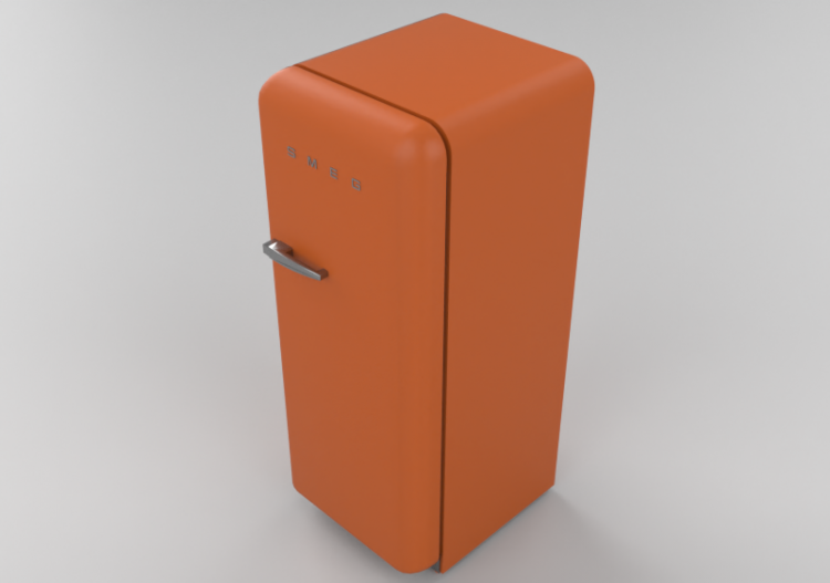 Elettrodomestici 3D - Frigorifero monoporta anni '50,...