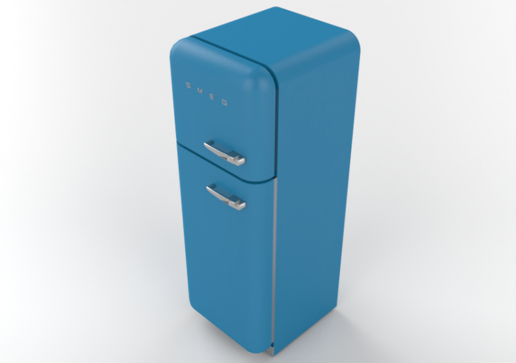 Elettrodomestici 3D - Frigorifero due porte anni '50,...