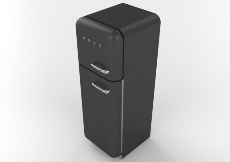 Electrodomésticos 3D - Refrigerador dos puertas de los años...