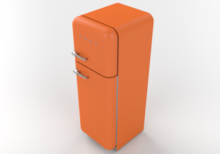 Elettrodomestici 3D - Frigorifero due porte anni '50,...