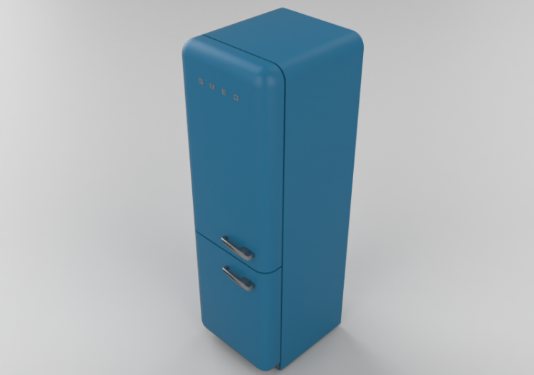 Elettrodomestici 3D - Frigorifero combinato anni '50,...