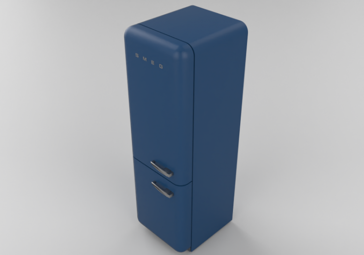 Electrodomésticos 3D - Refrigerador combinado de los años...