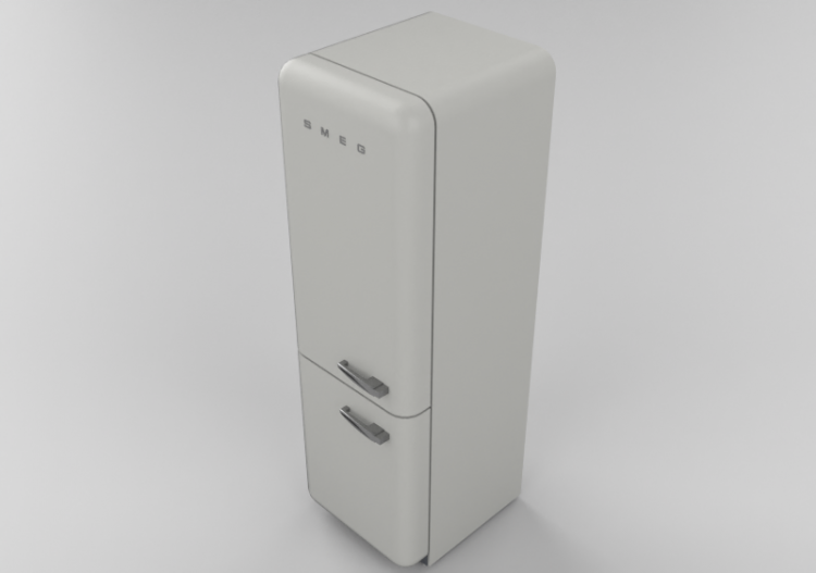 Elettrodomestici 3D - Frigorifero combinato anni '50,...