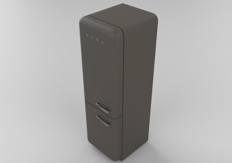 Electrodomésticos 3D - Refrigerador combinado de los años...