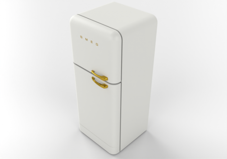 Electrodomésticos 3D - Refrigerador dos puertas de los años...