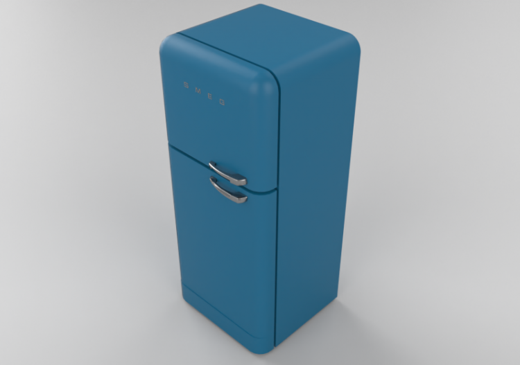 Elettrodomestici 3D - Frigorifero due porte anni '50,...