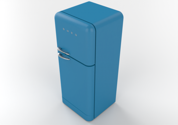 Eletrodomésticos 3D - Frigorífico duas portas anos '50,...
