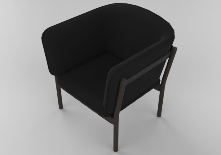 3D Sofa - Armchair with Fabric lining - Ton - 363/392 -...