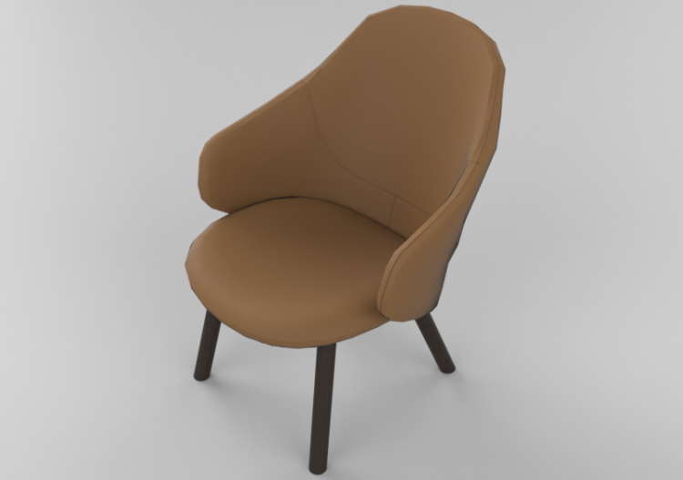 3D Sofa - Armchair with Fabric lining - Ton - 363/416 -...