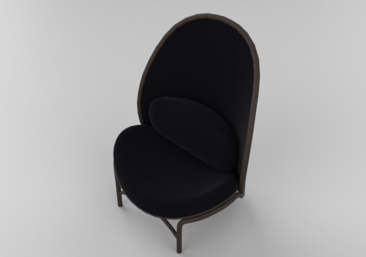 3D Sofa - Armchair with Fabric lining - Ton - 363/601 -...