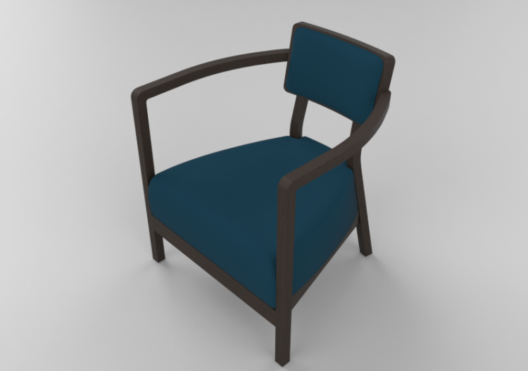 3D Sofa - Armchair with Fabric lining - Ton - 363/982 -...