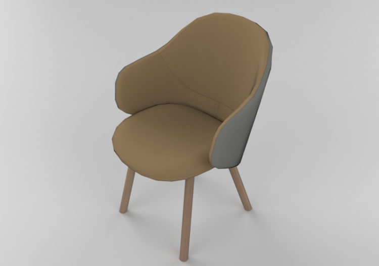Chairs and Sofas 3D - Armchair with Fabric lining - Ton -...