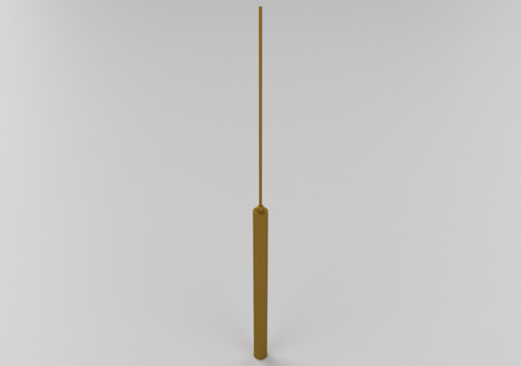 3D Schwebende Lampe - Hängelampe - Norr 11 - Pipe One Brass...