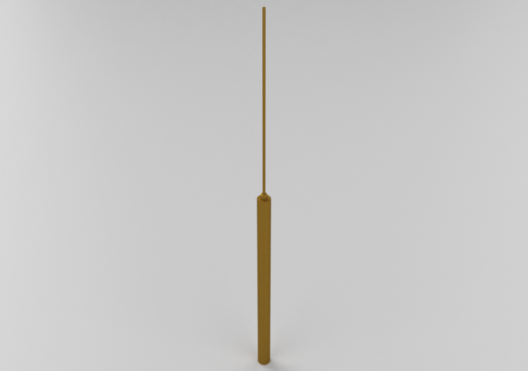 3D Schwebende Lampe - Hängelampe - Norr 11 - Pipe Two Brass...