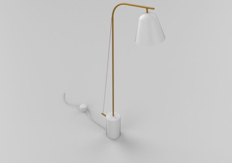 3D Stehlampe - Stehlampe - Norr 11 - Line One White - ACCA...