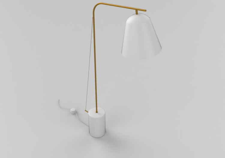 3D Stehlampe - Stehlampe - Norr 11 - Line Two White - ACCA...