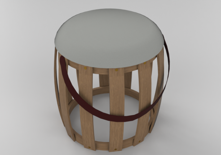 Cadeira 3D - Banqueta de madeira - Artzzi - Gales - ACCA...