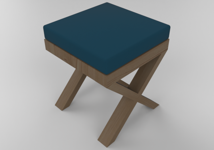 Cadeira 3D - Banqueta de madeira - Artzzi - Xisto - ACCA...