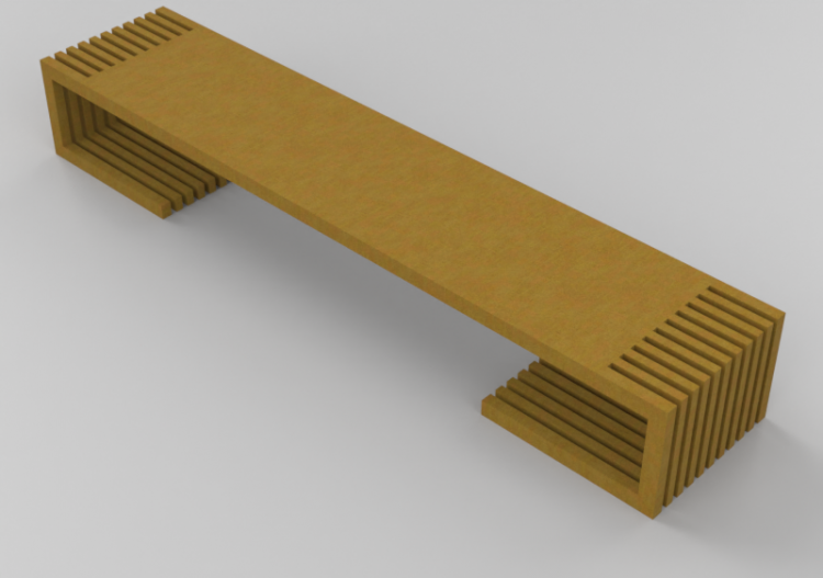 Bancos 3D - Banco de madera - Artzzi - Inacio - ACCA...