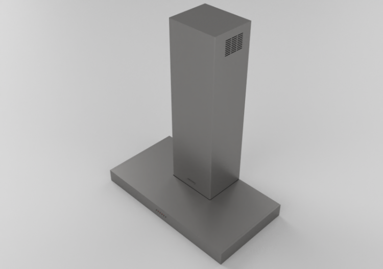 3D Haushaltgeräte - Wandmontierte Dunstabzugshaube, 90 cm,...