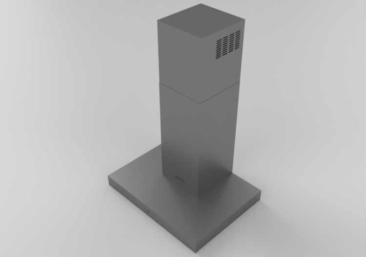 Elettrodomestici 3D - Cappa a parete, 60 cm, acciaio inox...