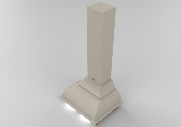 Elettrodomestici 3D - Cappa a parete, 60 cm, panna – Smeg -...